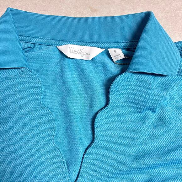 Walter Hagen Women's Blue Splash Clubhouse Scallop Sleeveless Golf Polo - Small - Picture 7 of 7